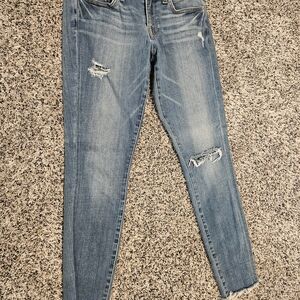 Stylish Blue Distressed Women Jeans